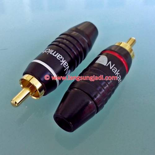 RCA cable connector-male Nakamichi style, pair